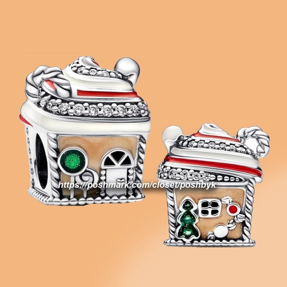 PANDORA Festive Gingerbread House Charm 792363C01 - Picture 1 of 1